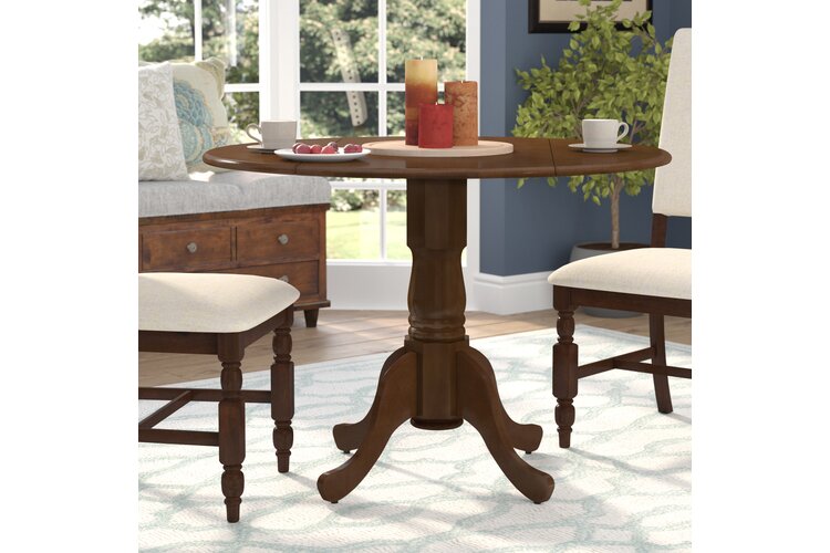 Antrim drop leaf acacia solid wood shop dining table